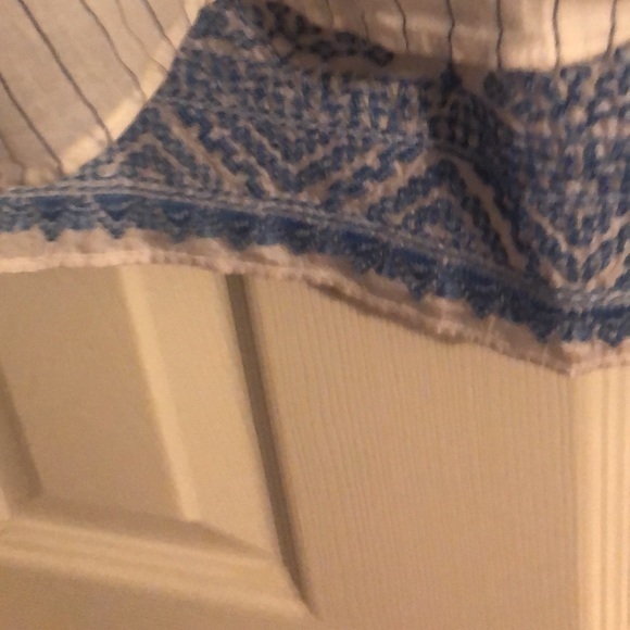 Johnny Was beautiful lightweight white and blue sleeveless blouse‎ size XS - Picture 4 of 16